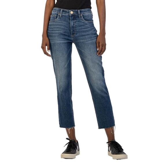 Kut From The Kloth Women’s 24W High Rise Rachael Fab Ab Mom Jean Raw Hem - Picture 4 of 9